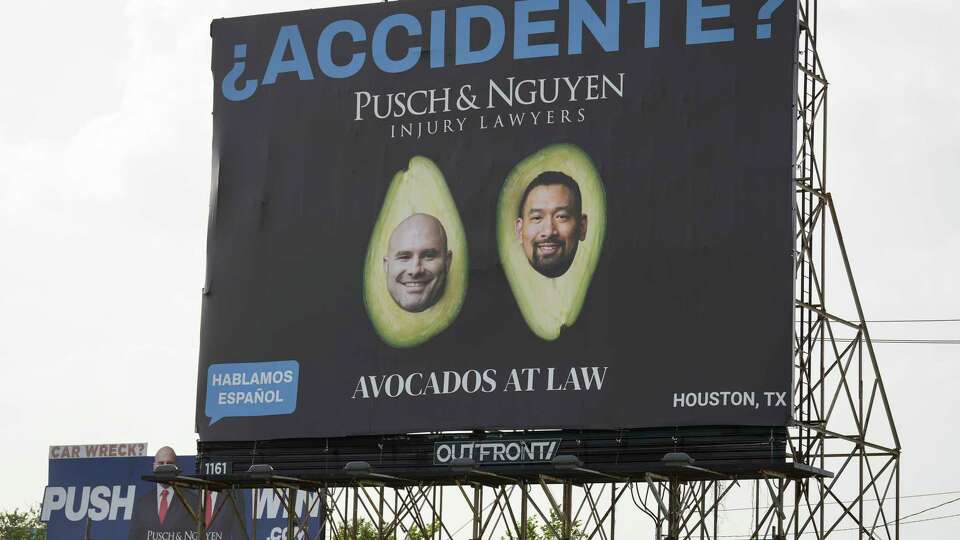 The billboards of Pusch & Nguyen is photographed at Gulf Freeway northbound and Telephone Road Wednesday, July 31, 2024 in Houston.