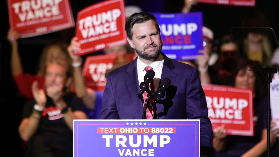 FILE - Republican vice presidential candidate Sen. JD Vance, R-Ohio, speaks during a rally in his home town of Middletown, Ohio, July 22, 2024. Trump is used to defending himself. But as JD Vance's rocky rollout continues, the Republican presidential nominee is in the rare position this week of having to defend someone else’s controversial comments.