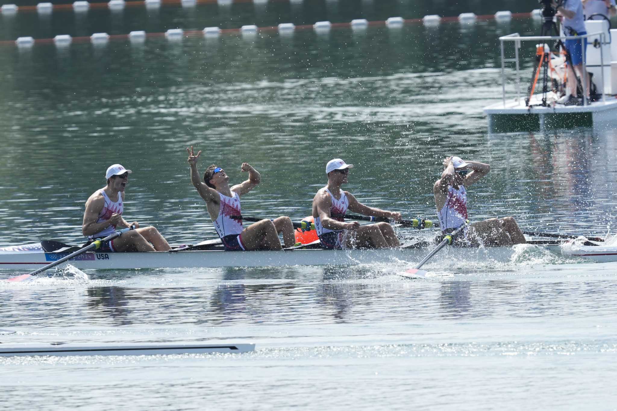 US wins its first rowing Olympic gold medal in the men’s four class