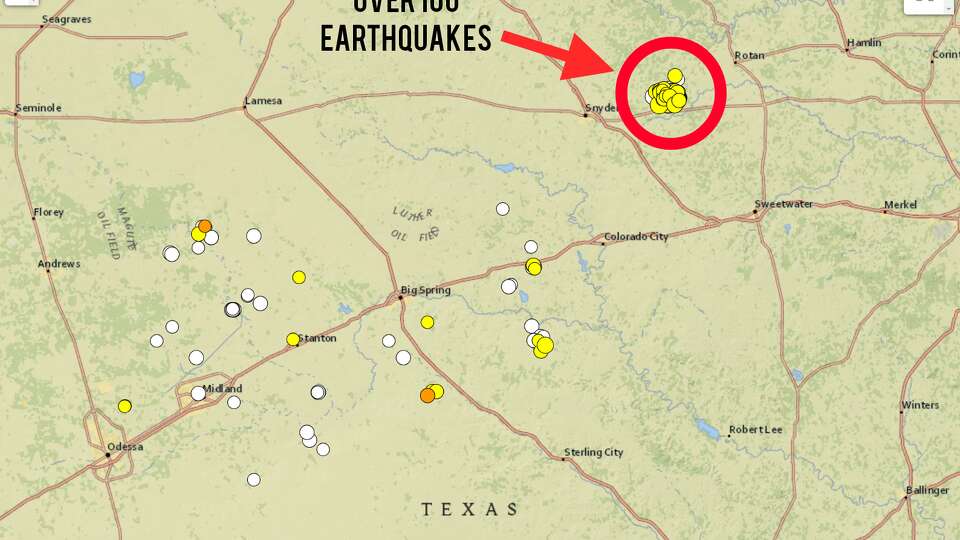 The circled area is where more than 100 earthquakes have been reported during the week of July 22-28.