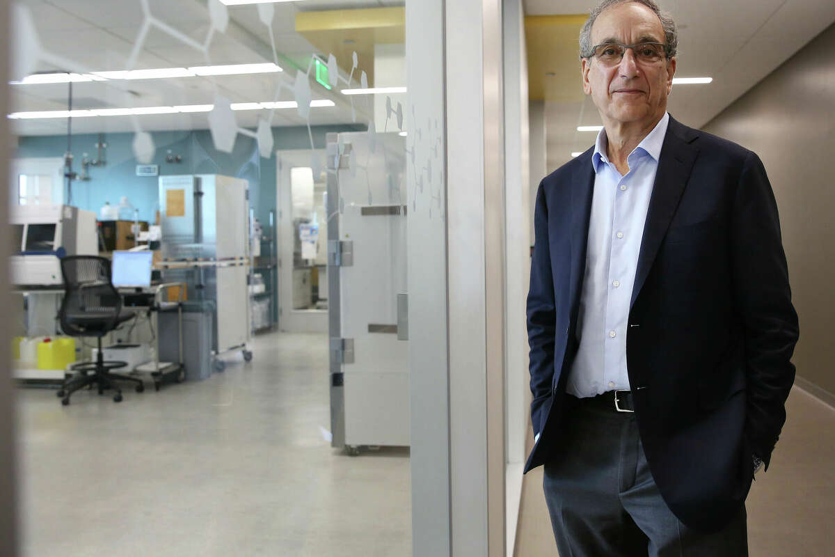 FILE: George Scangos, CEO of Vir Biotechnology, stands for a portrait next to a lab on January 29, 2020 in San Francisco, California.