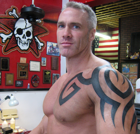gay male porn star with body tattoo