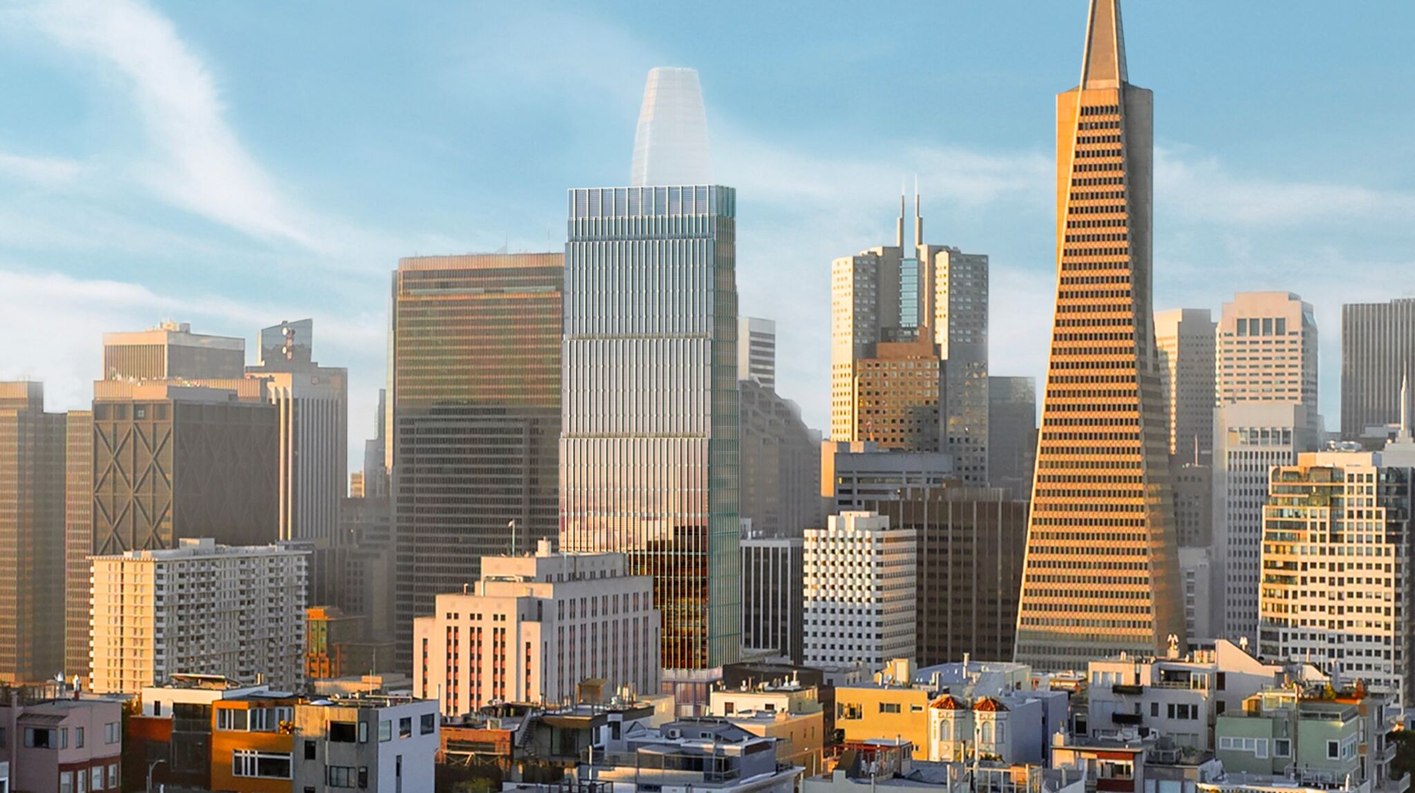 SF tower with hotel, offices plotted next to Transamerica