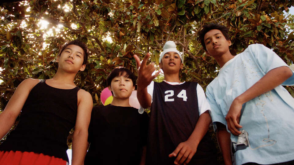  Aaron Chang, from left, Izaac Wang, Tarnvir Singh and Raul Dial in 'Didi.' 