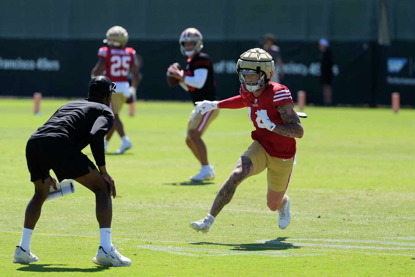 49ers’ injuries mount: Pearsall hurt, McCaffrey out ‘several weeks’