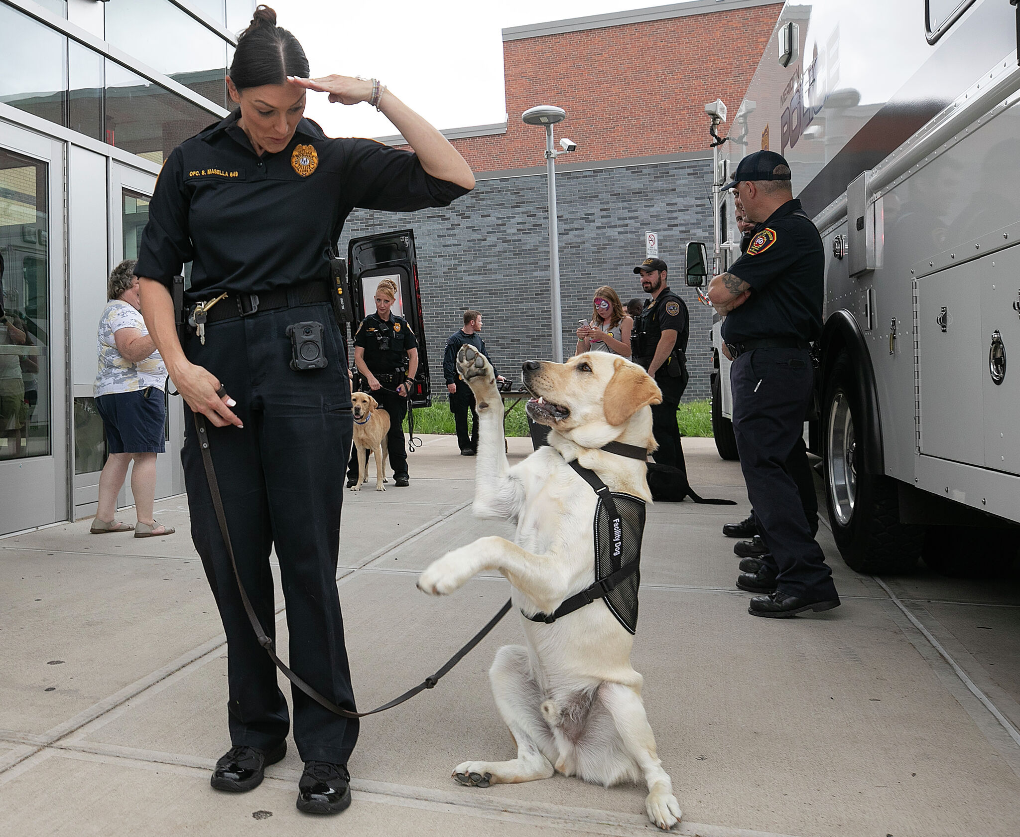 Meriden swears in new emotional support K9 at National Night Out