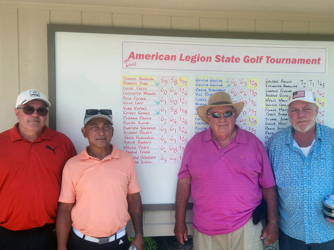 Post 199 foursome wins American Legion State Golf Tournament