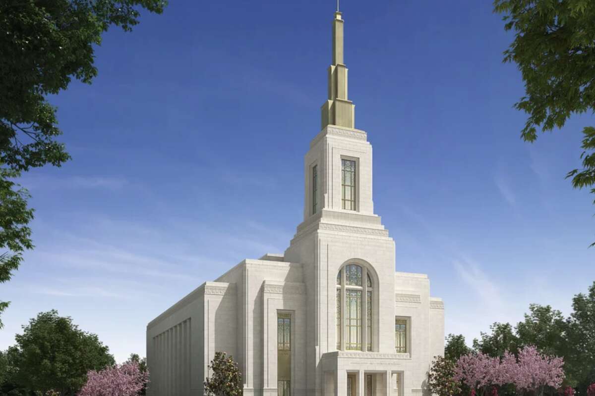 The proposed 44,000-square-foot temple in Fairview, Texas, would include a 173-foot tall spire. 