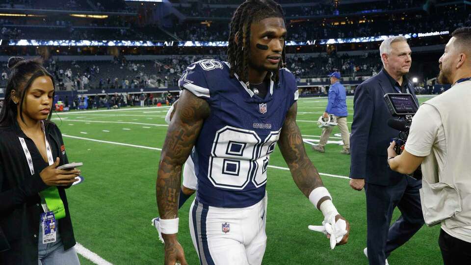 Dallas Cowboys wide receiver CeeDee Lamb (88) walks off the field after a 20-19 win against the Detroit Lions on Dec. 30, 2023, in Arlington, Texas.