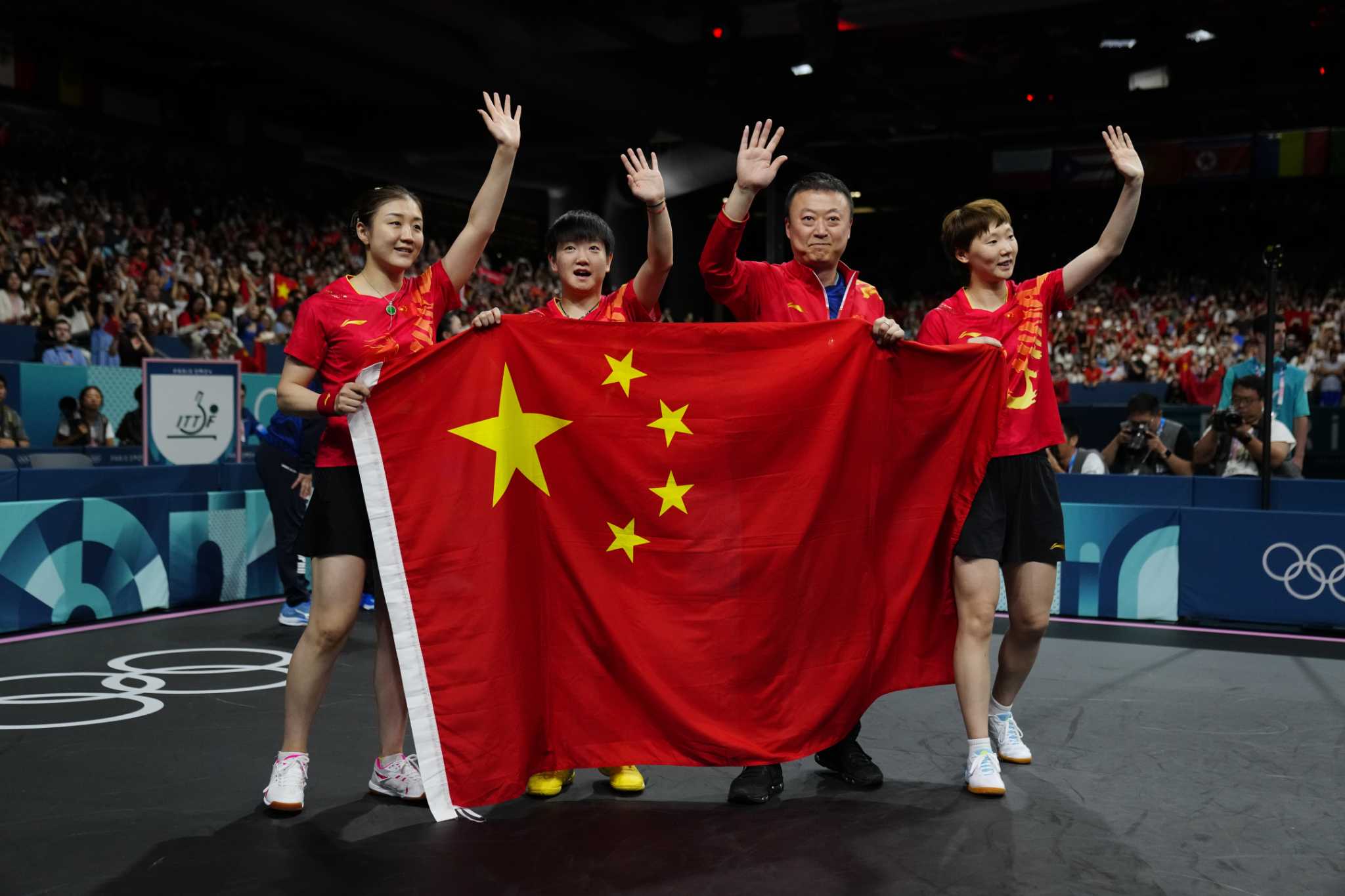 China earns a 300th Olympic gold medal with women's team victory in