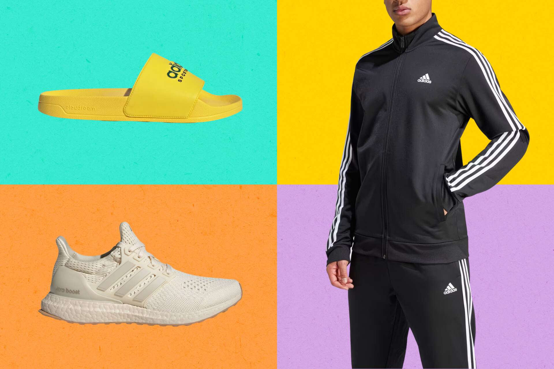 Stay fashionably active with up to 70% off adidas shoes and clothing