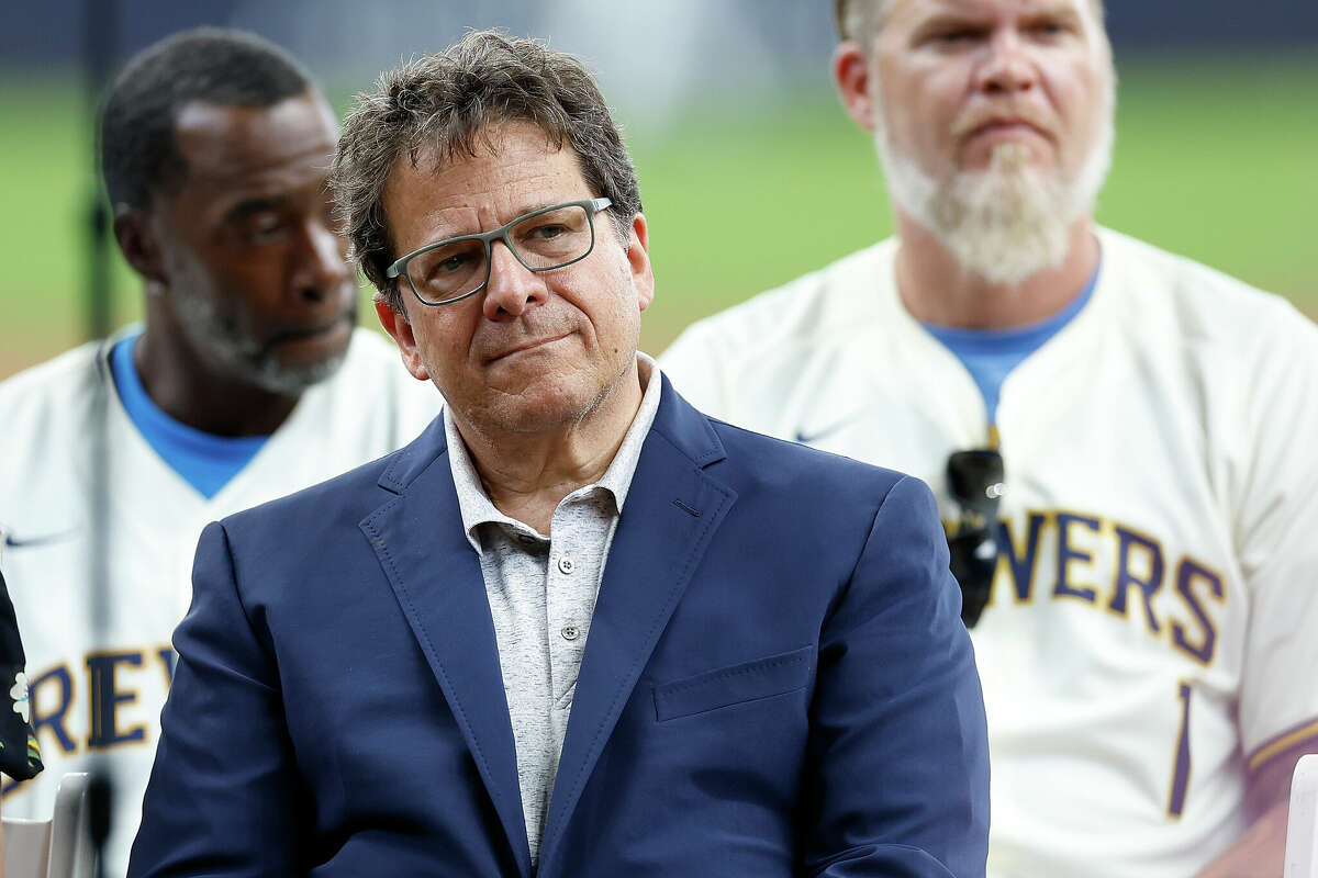 Mark Attanasio owner of the Milwaukee Brewers during the Ryan Braun Walk of Fame Ceremony at American Family Field on July 28, 2024 in Milwaukee, Wisconsin.