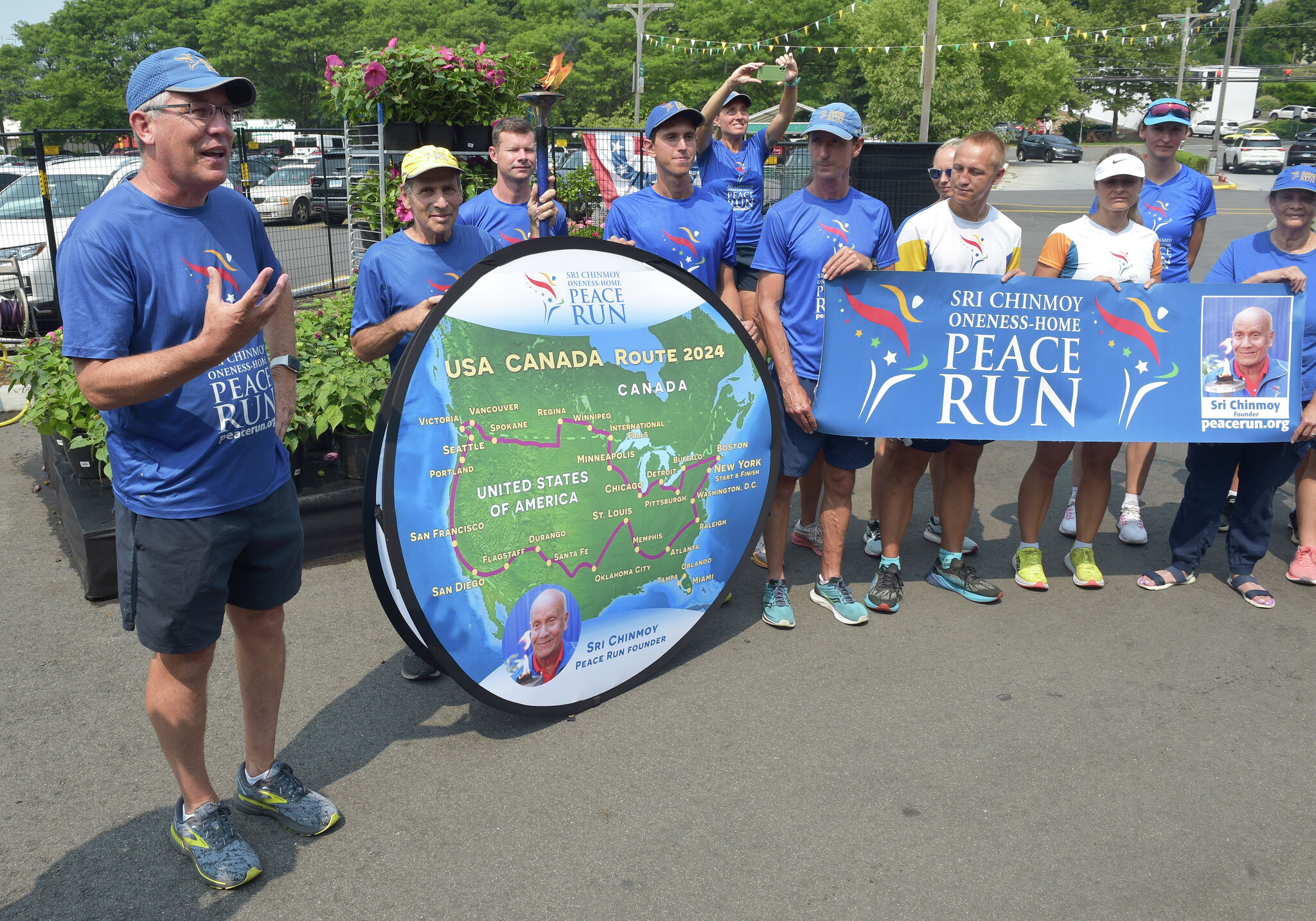 Peace torch relay runs from New Haven to Norwalk to Greenwich
