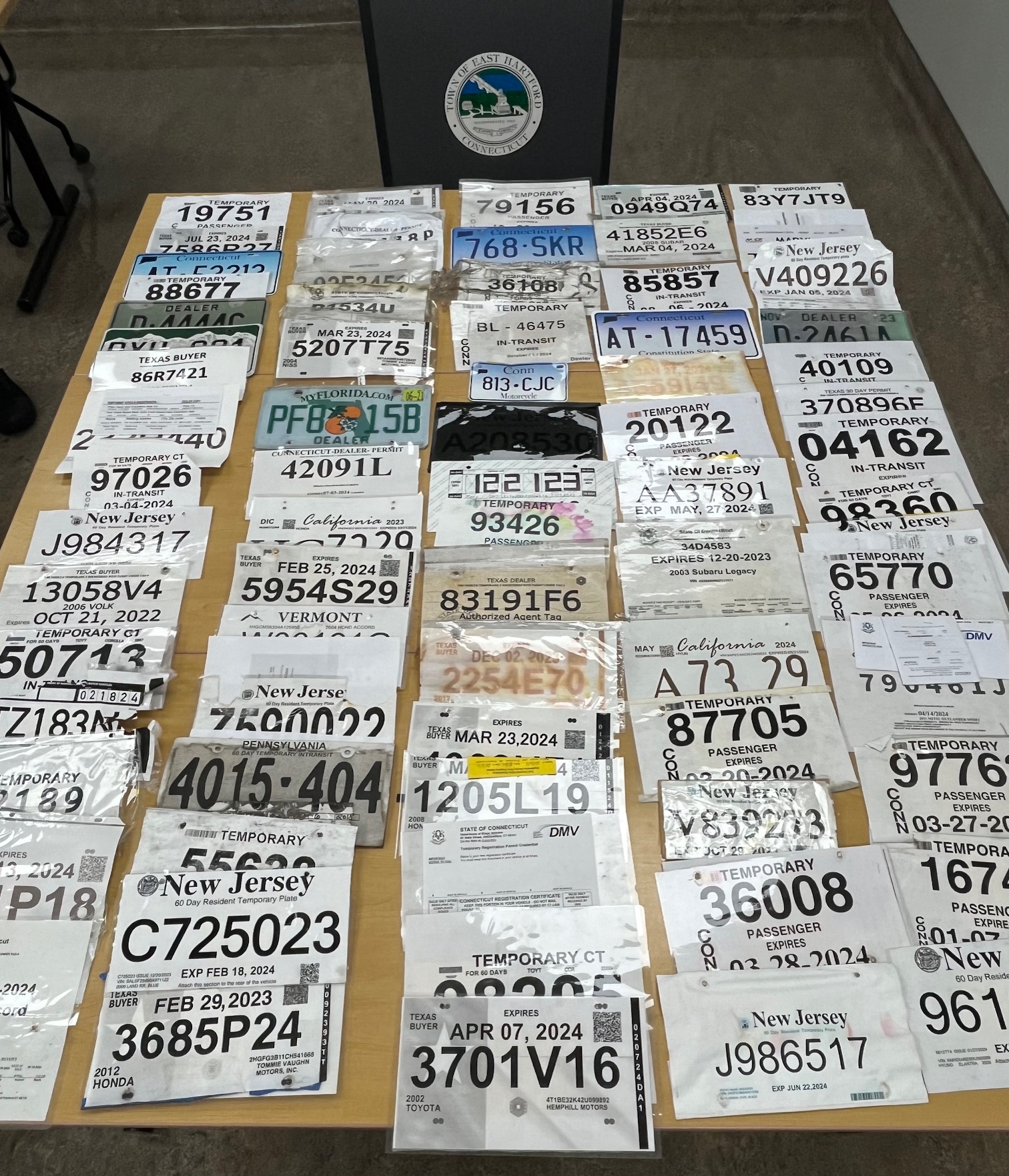 East Hartford police report increase in fake temporary license plates