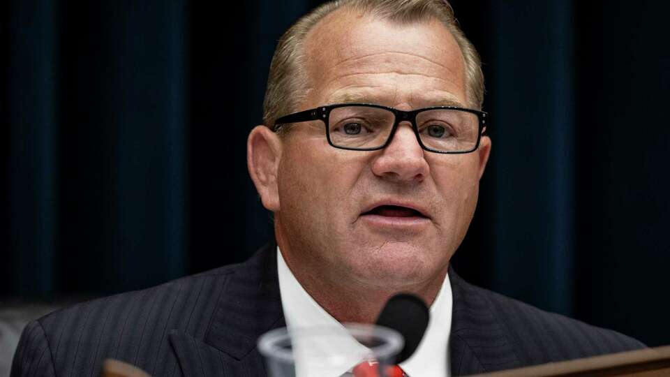 WASHINGTON, DC - JULY 23: U.S. Rep. Troy Nehls (R-TX) speaks during a House Subcommittee on Railroads, Pipelines, and Hazardous Materials hearing on 'Rail Safety In The Aftermath Of The East Palestine Ohio Derailment' on July 23, 2024 in Washington, DC. The hearings are being held after the final report from the National Transportation Safety Board was released and to examine the proposals in the Railroad Safety Enhancement Act.