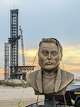 Giant Elon Musk Bust Raises Questions As It's Towed Across South Texas