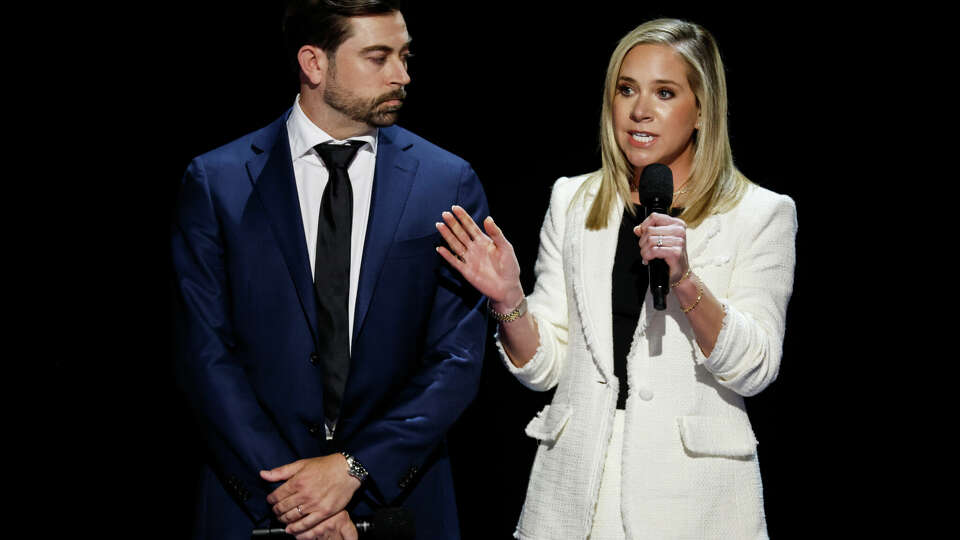 CHICAGO, ILLINOIS - AUGUST 19: Josh Zurawski and Amanda Zurawski speak onstage during the first day of the Democratic National Convention at the United Center on August 19, 2024 in Chicago, Illinois. Delegates, politicians, and Democratic party supporters are in Chicago for the convention, concluding with current Vice President Kamala Harris accepting her party's presidential nomination. The DNC takes place from August 19-22. (Photo by Chip Somodevilla/Getty Images)