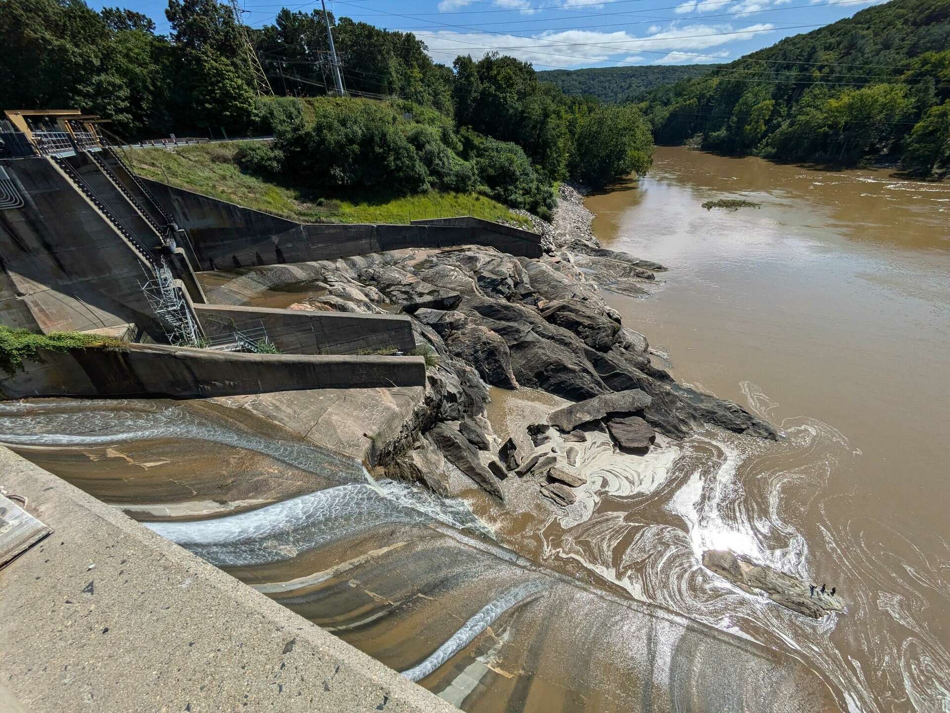 Stevenson Dam was far from max capacity during CT's Sunday flooding