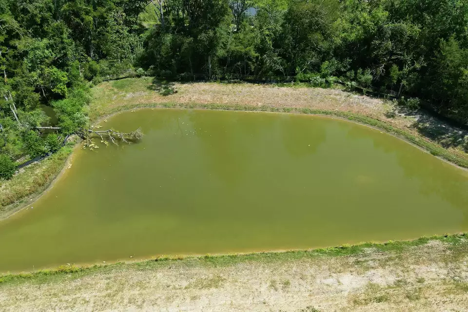 According to Smithers, a breakage on the silt pond at Pine Lake Cove leads to excessive dirt and silt being released into the creek below it, photographed on Tuesday, Aug. 20, 2024 in Montgomery.