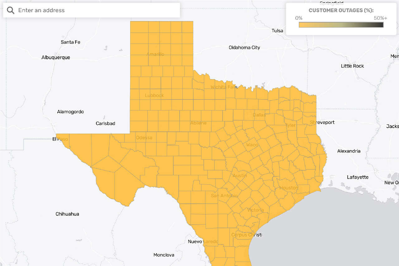 Track Texas power outages as they happen in real-time across the state