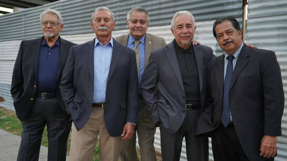 The original Chicano Squad members filming in Houston, Texas, on July 24, 2023.