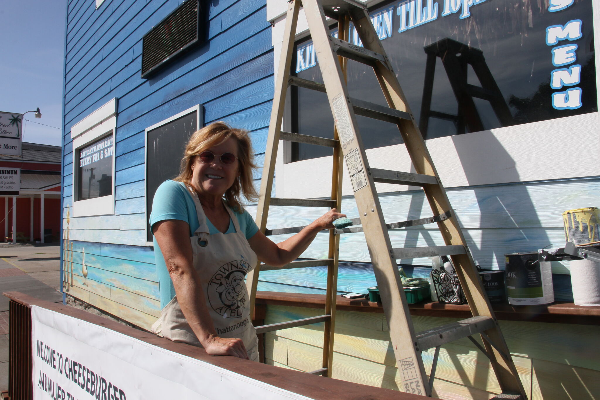 Artist Kris Leipprandt creates a series of murals in Caseville