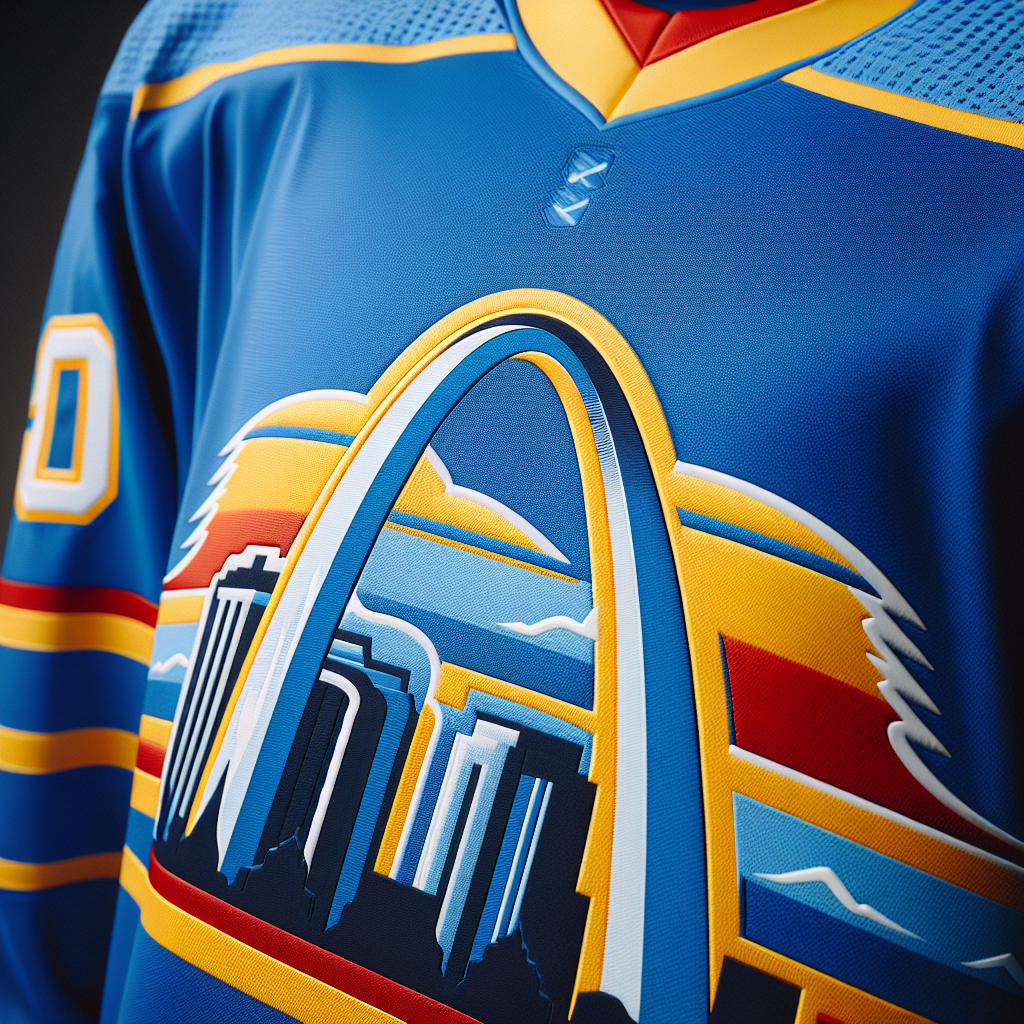 St. Louis Blues jerseys for the NHL Winter Classic created by AI