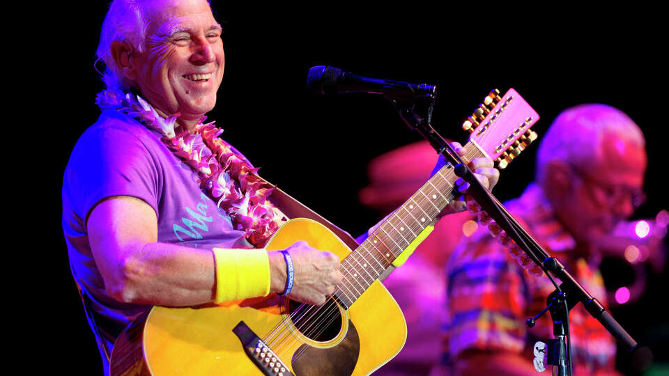 Jimmy Buffett performs in concert at the Cynthia Woods Mitchell Pavilion, Thursday, May 29, 2014, in The Woodlands.