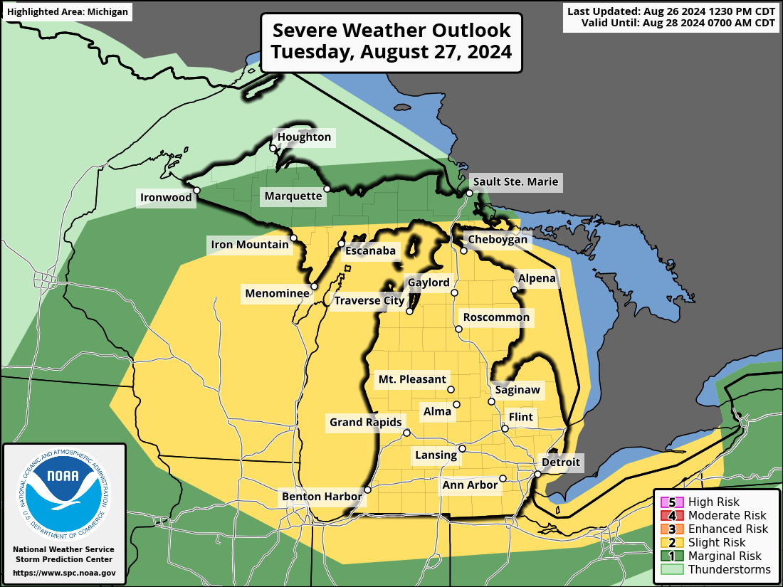 Severe storms expected in Michigan on Tuesday, Wednesday