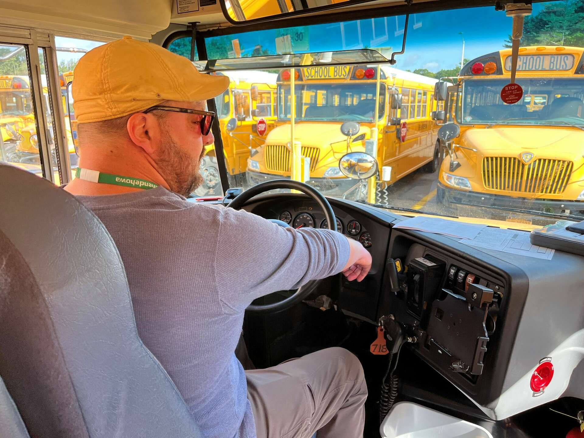 Doing a dry run with a Shenendehowa bus driver before 20 school year