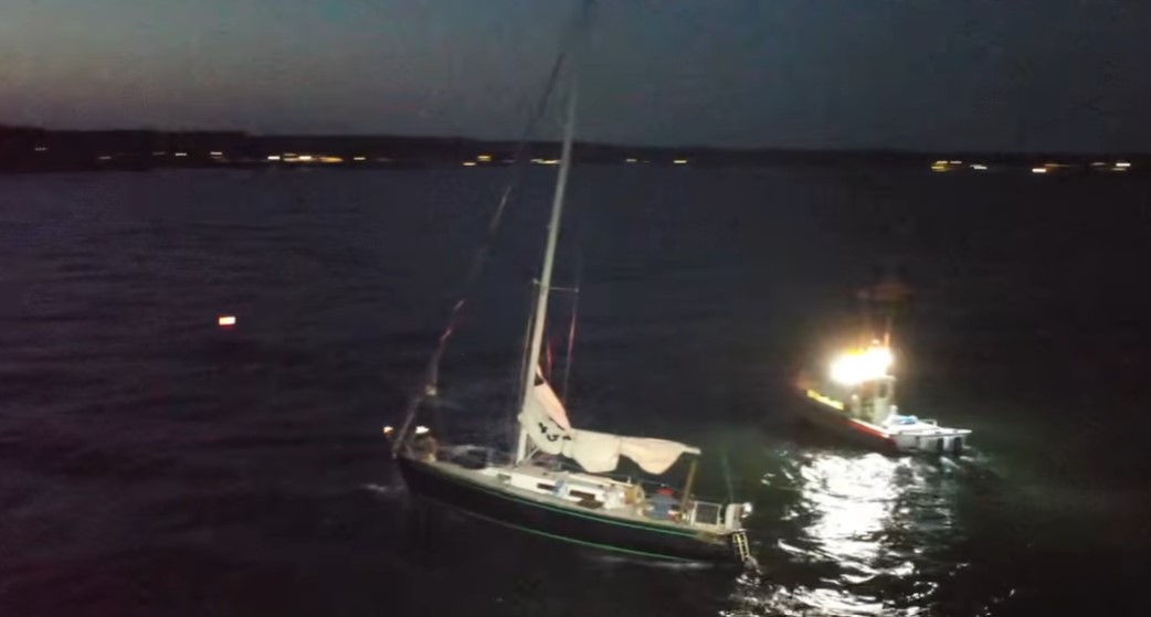 Branford firefighters rescue person on sailboat that had run aground