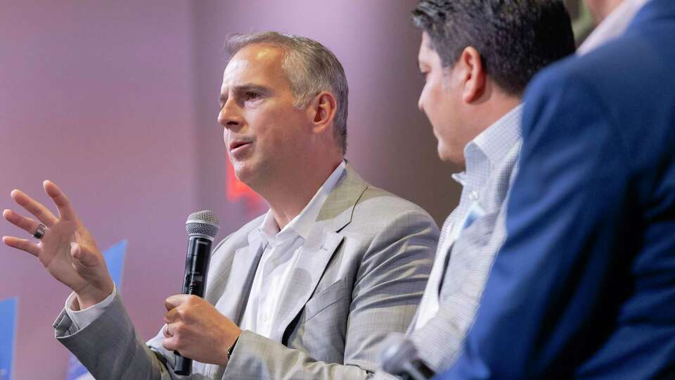 ERCOT CEO Pablo Vegas answers a question while speaking on a panel hosted by the North San Antonio Chamber of Commerce at the Witte Museum on Thursday, Aug. 29, 2024, in San Antonio, Texas.