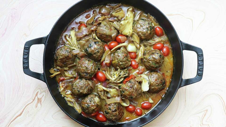 Mushroom meatball stew from Anita Jaisinghani