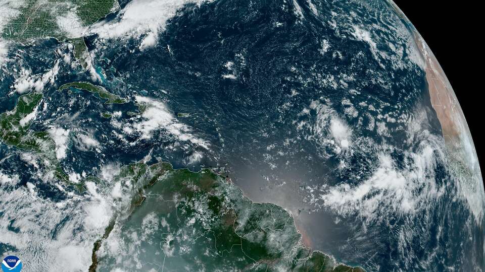 Visible satellite shows over the Atlantic basin shows three separate tropical waves that could develop over the next seven days. The tropical wave over the Caribbean is one to watch in Texas, as it may emerge into the Gulf of Mexico early next week.