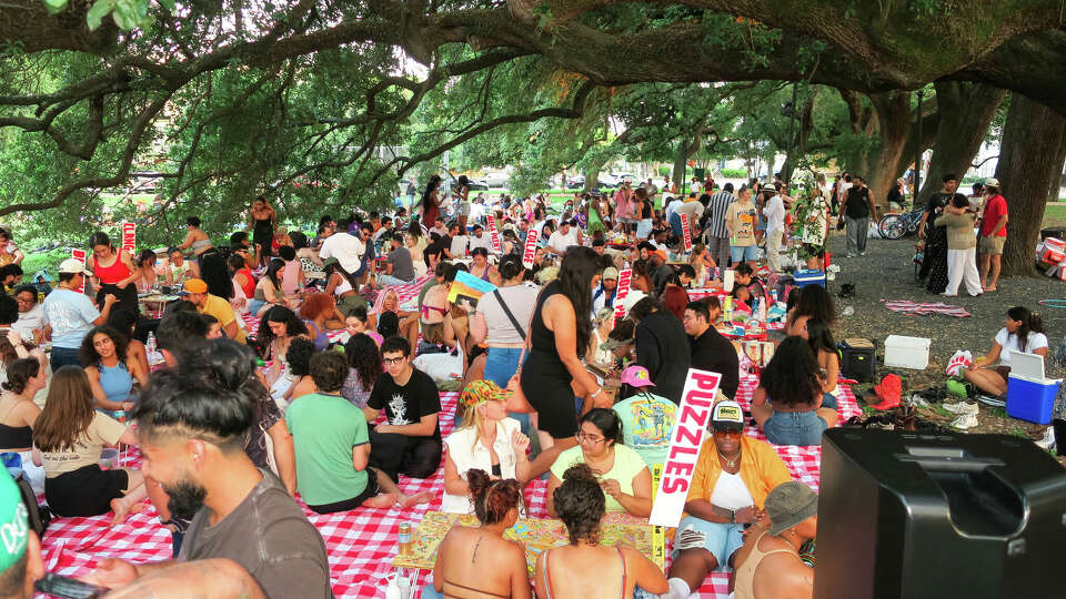 Big Blanket has grown to host hundreds of people at rotating Houston parks. 