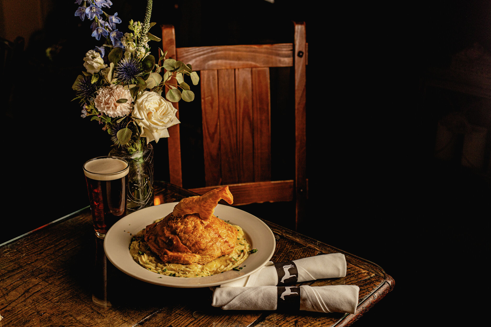 Gribbon CT's White Horse is a pub above, offering English dishes