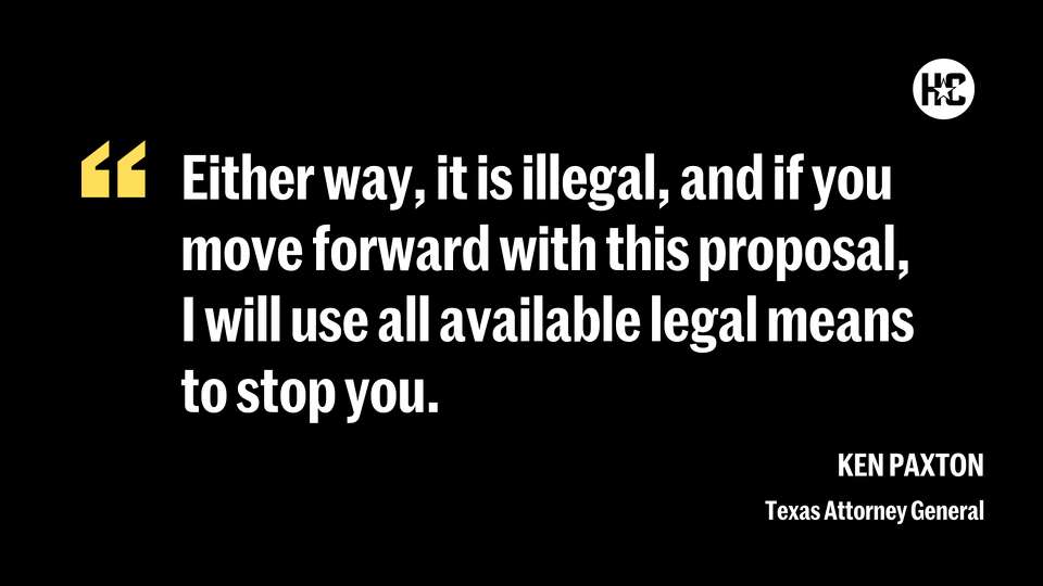 Either way, it is illegal, and if you move forward with this proposal, I will use all available legal means to stop you