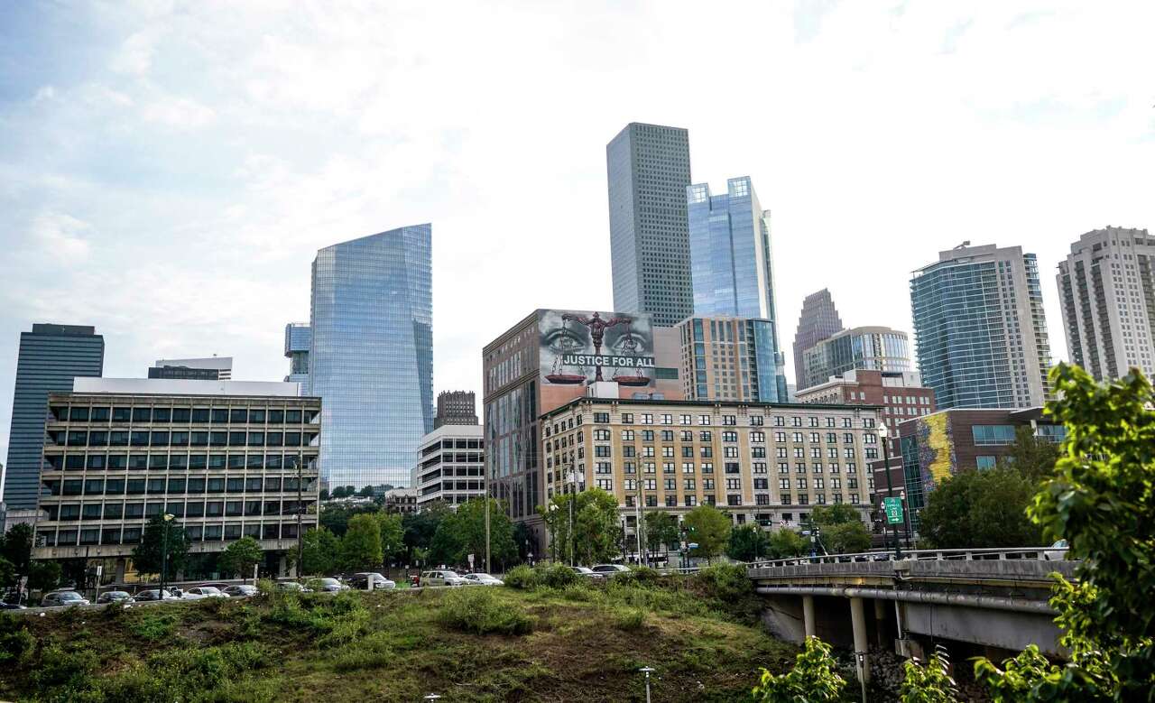 A view of the downtown skyline as seen on Wednesday, Sept. 4, 2024, in Houston.