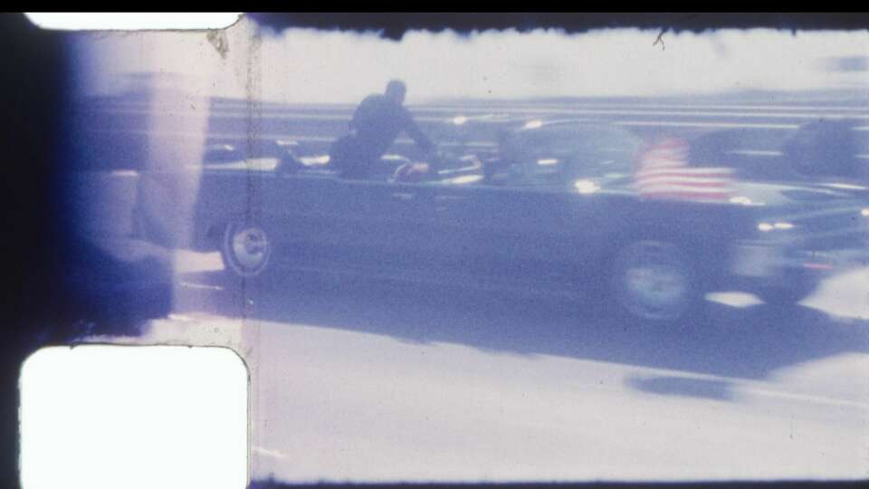 A still from a film taken on Nov. 22, 1963 in Dallas of John F. Kennedy's presidential limousine.