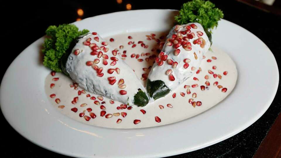 The Chiles en Nogada, a traditional Mexican dish at Pico's Mex-Mex restaurant Tuesday, Sept. 2, 2014, in Houston.