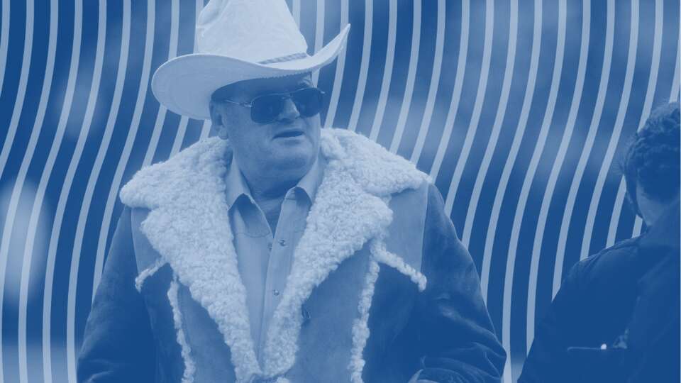 Head coach Bum Phillips on the sidelines during an NFL football game in the early 1980s. Phillips was the head coach of the Saints from 1981-85.