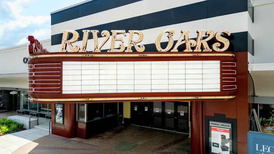 The exterior of the River Oaks Theatre in early September, 2024, a few days before the announcement of its official reopening. That marquee won't be blank much longer.