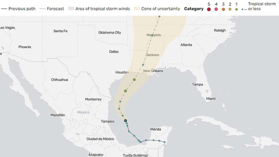 Francine is expected to head northward along the Texas coastline, possibly strengthening into a hurricane within days.