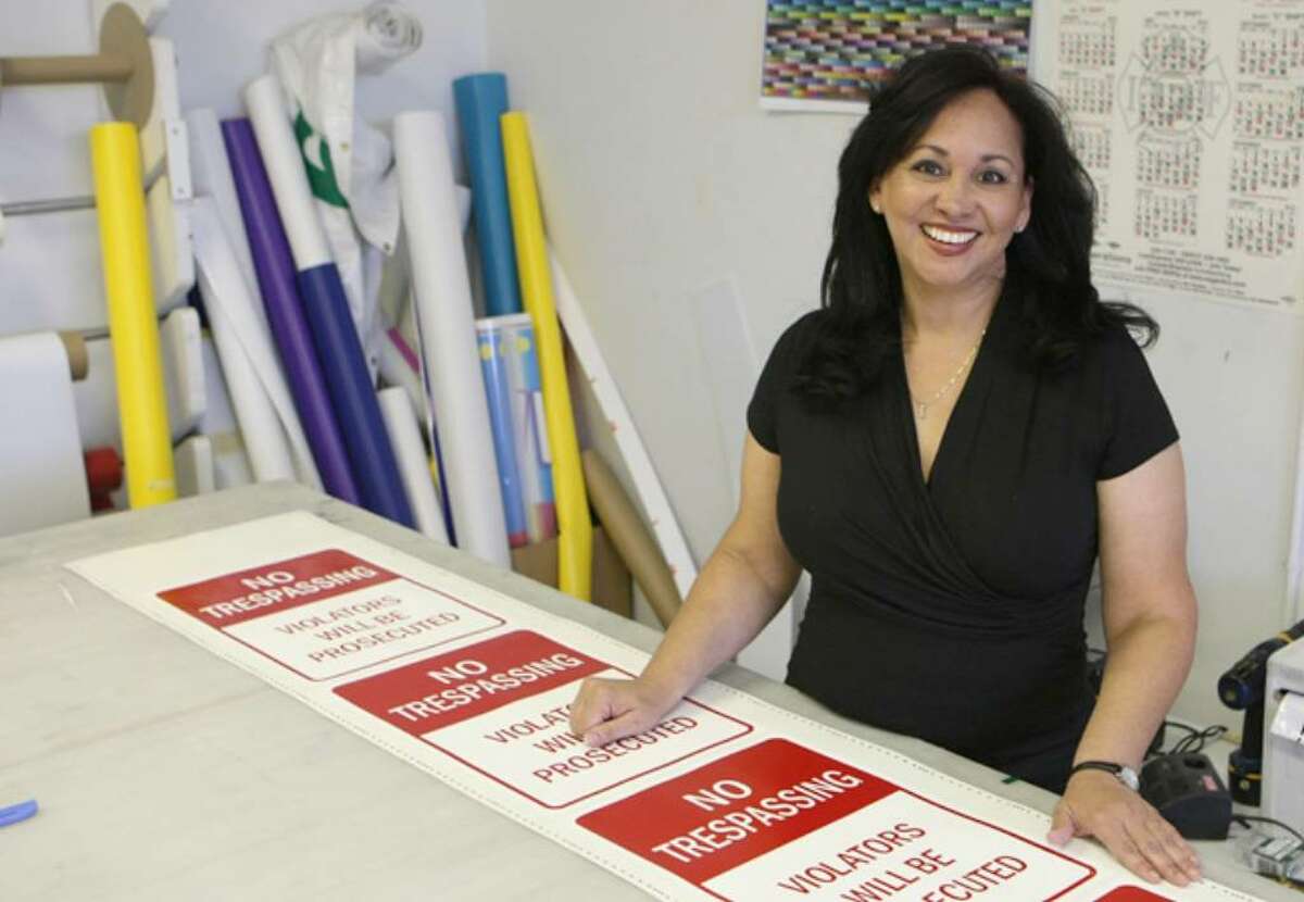 Rachel Fuentes and her husband, Roger, have provided a variety of business sign products and services from their shop in downtown San Antonio since 2004.