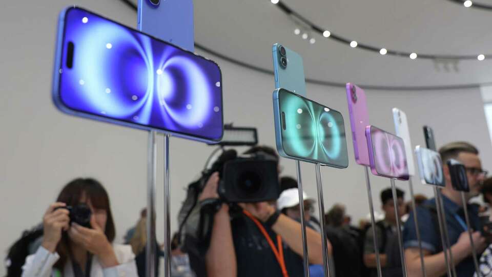 The new iPhone 16 Pro Max is displayed during an Apple special event at Apple headquarters on September 09, 2024 in?Cupertino, California. Apple held an event to showcase the new iPhone 16, Airpods and Apple Watch models.?