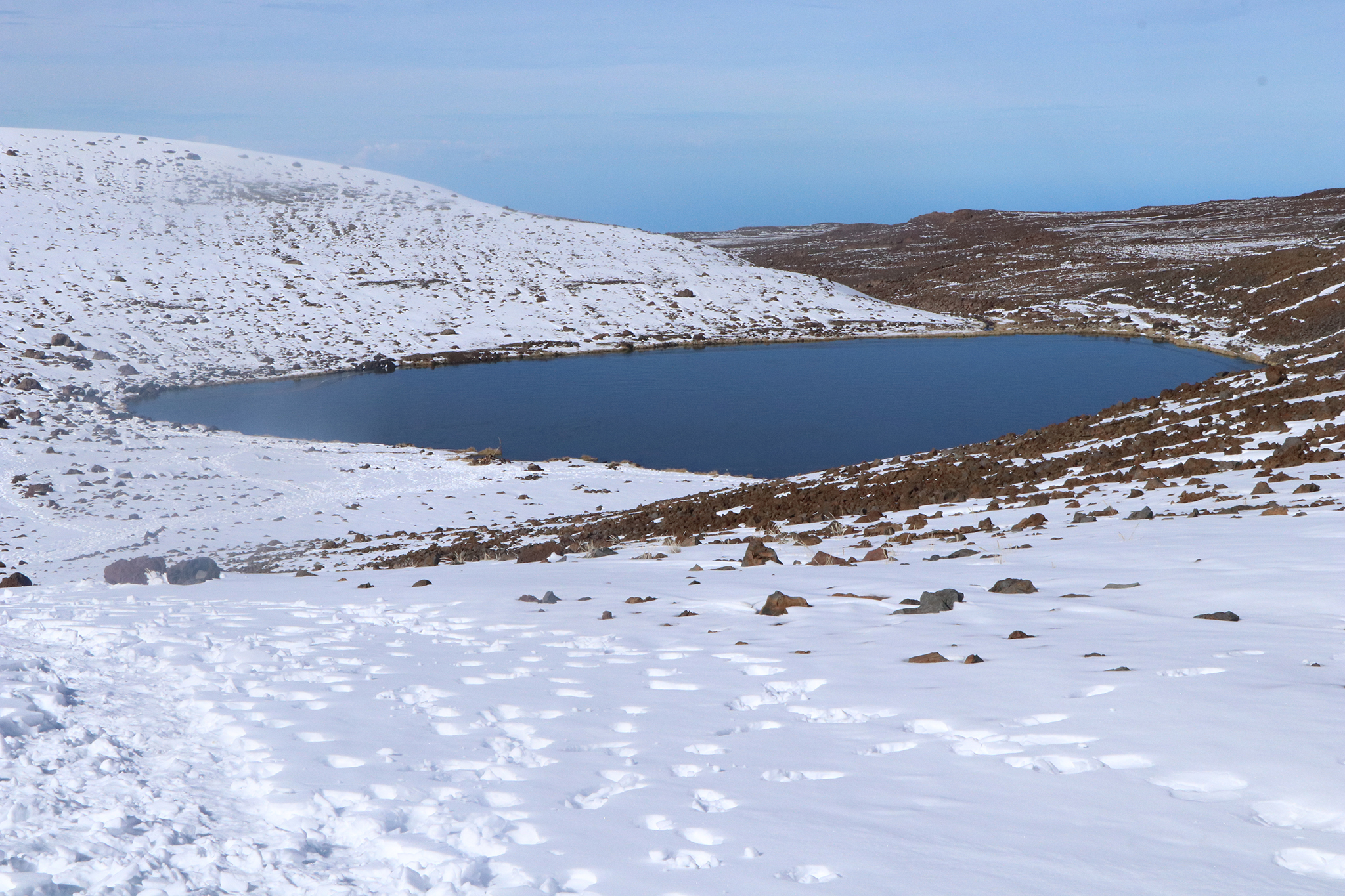 The only alpine lake in Hawaii was created by an Ice Age glacier