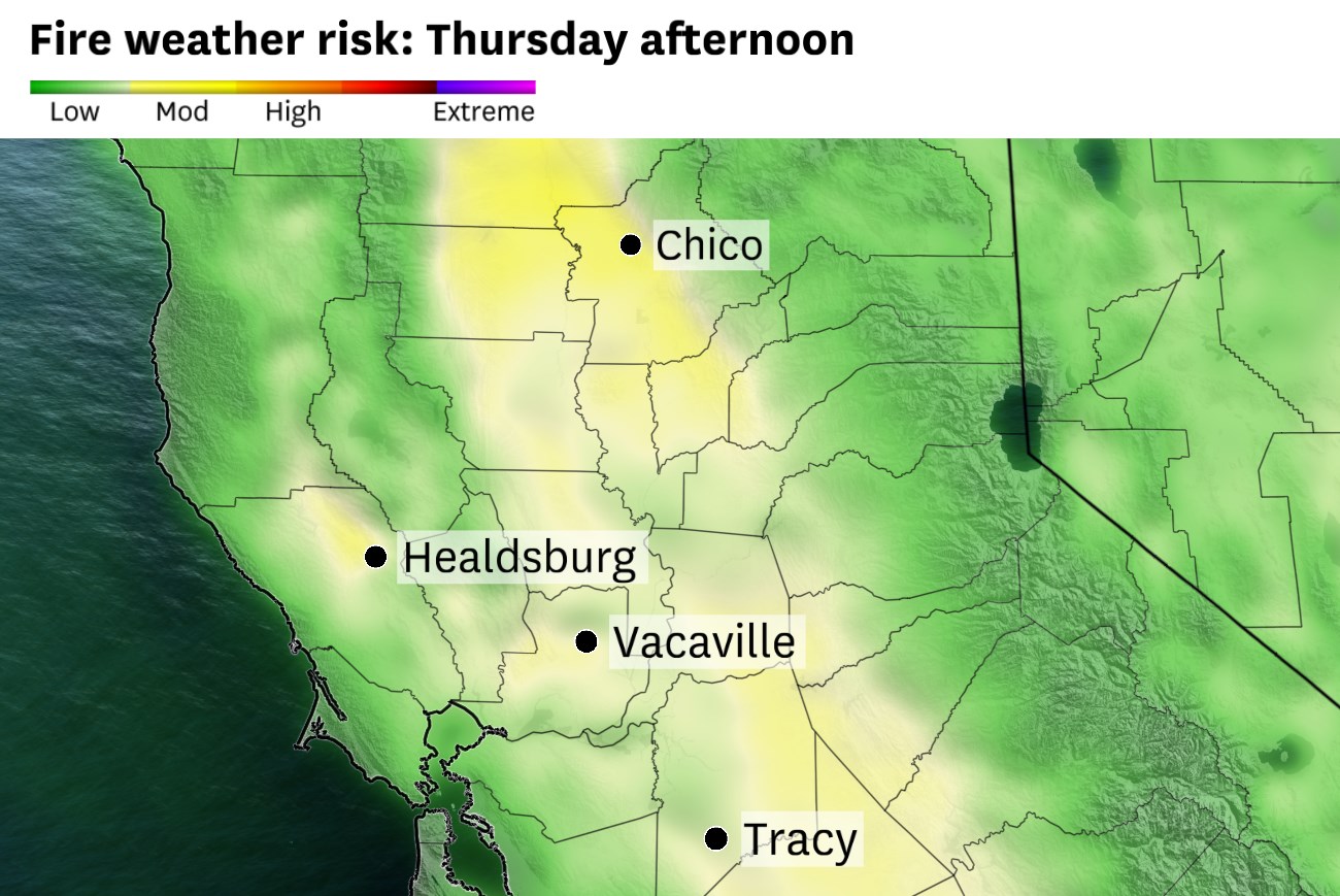 Fire danger in Bay Area rises as offshore winds bring heat and increased fire danger