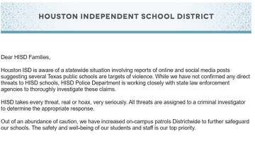 Houston ISD beefs up security in response to online threats