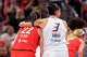 INDIANAPOLIS, INDIANA - AUGUST 16: Caitlin Clark #22 of the Indiana Fever and Diana Taurasi #3 of the Phoenix Mercury embrace during the second half at Gainbridge Fieldhouse on August 16, 2024 in Indianapolis, Indiana. (Photo by Justin Casterline/Getty Images)