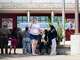 Families of students are seen at Sharpstown International School, Friday, Sept. 13, 2024, in Houston.